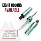 Kom Cycling Tubeless Tire Repair Kit For Bikes 8 Colors! Fixes Mountain Bike And Road Bicycle Tire Punctures - Includes Tire Rep