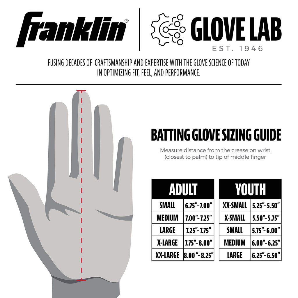 Franklin Sports Mlb Digitek Baseball Batting Gloves - Gray/Red Digi - Youth Small