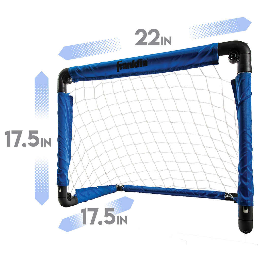 Franklin Sports Indoor Mini Goal Sports Set - 3 In 1 Kids Indoor Goal Set - Indoor Mini Floor Hockey, Knee Hockey, And Mini Socc