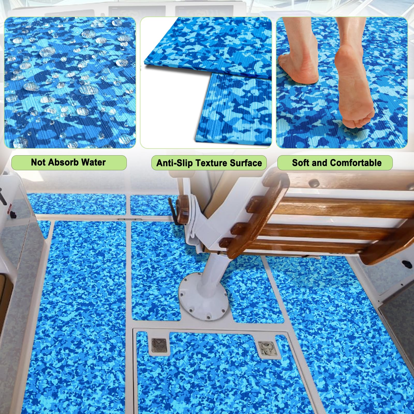 Eva Foam Boat Flooring Brushed Camo Boat Decking Self Adhesive Marine Carpet Non Slip Mat Fit For Fishing Boats Kayak Jon Boat P