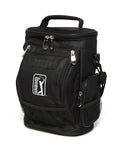 PGA Tour Unisex 10 Can Golf Insulated Cooler Bag with Bottle Holder, Clippable Long Strap, Multiple Pockets, Black, One Size