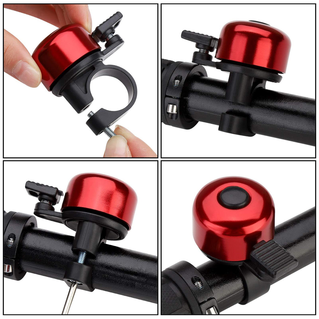 Paliston Bike Bell Bicycle Bell Crisp Sound For Adults Kids Boys Girls Blue  Red
