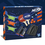 Nerf 7-Piece Retractable Tabletop Tennis Game Set, Play Almost Anywhere With Expandable Net, 2 Paddles And 3 Balls, Includes Con