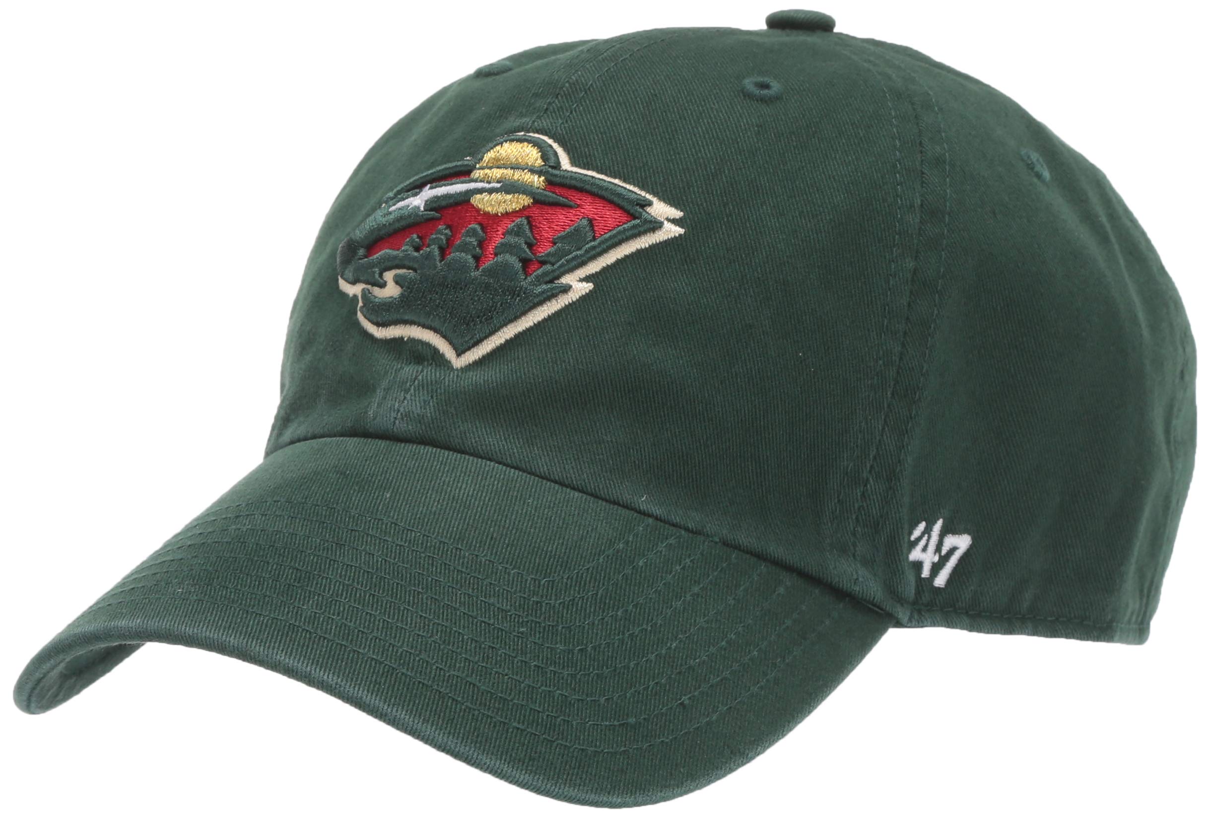 Nhl Minnesota Wild Clean Up Cap, One Size, Dark Green