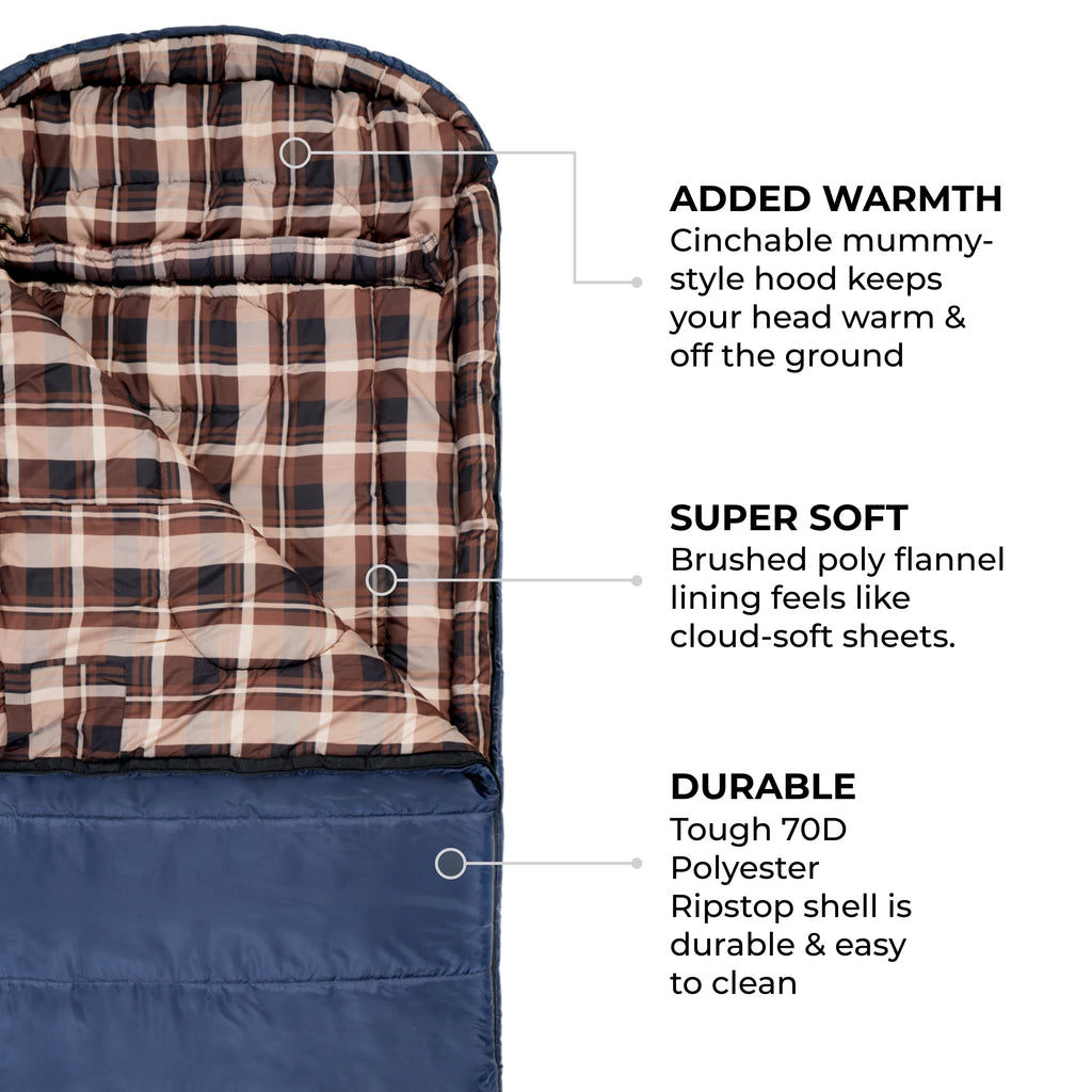 Teton Sports Celsius Xl -32C/-25F Sleeping Bag; Cold Weather Sleeping Bag; Great For Family Camping; Free Compression Sack