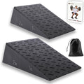 Squat Wedge Block for Heel Elevated Squat Weightlifting 2PCS Non-Slip Slant Board for Squats Large Squat Blocks Calf Stretcher I