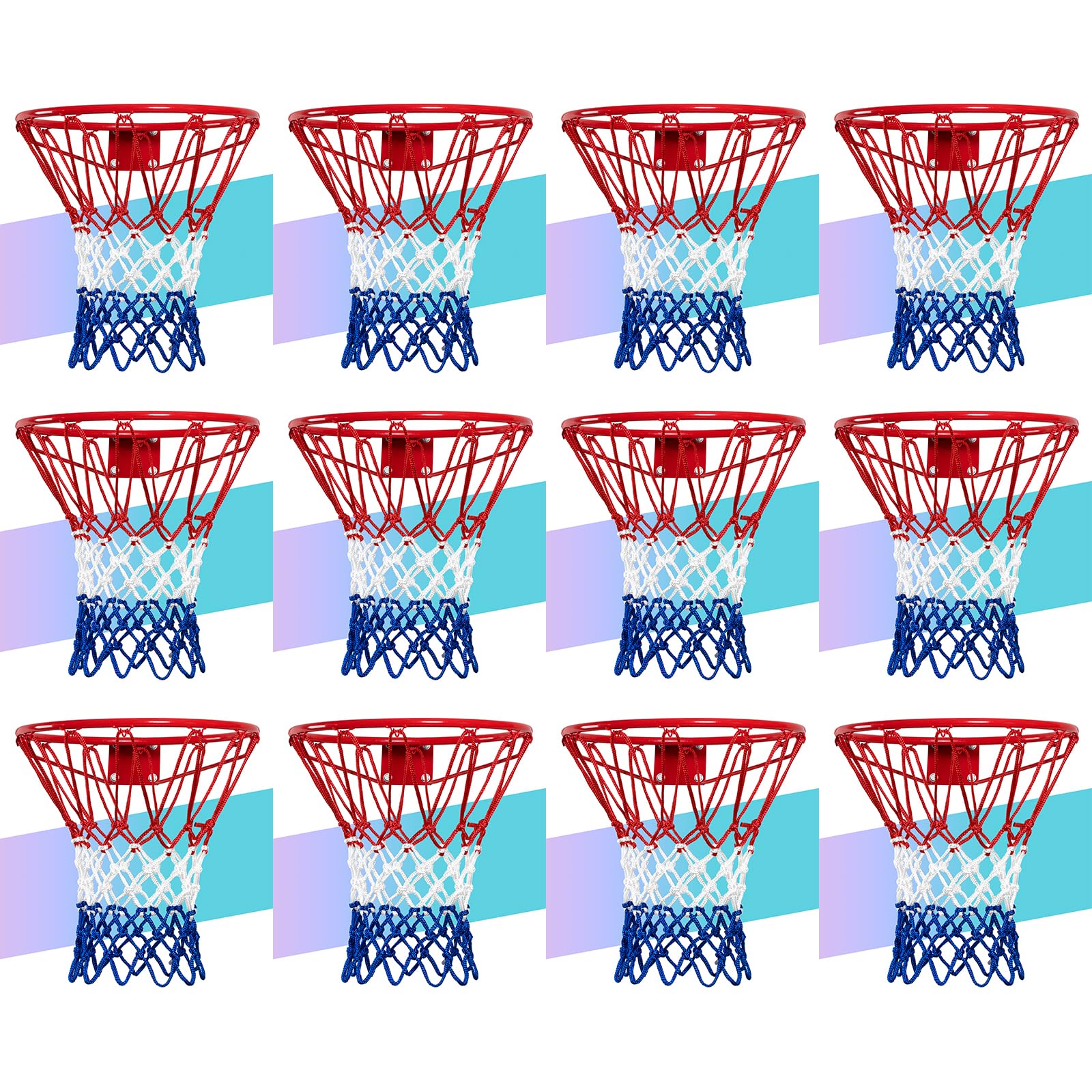Neijiang Basketball Net Replacement, 2024 Upgrade Thick Professional Basketball Nets Heavy Duty Outdoor, All Weather Anti Whip C