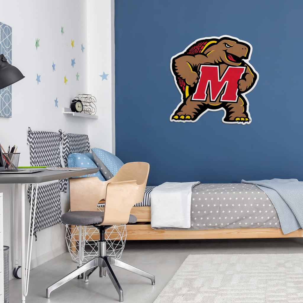 Rico Industries Ncaa Maryland Terrapins Mascot Shape Cut Pennant - Home And Living Room D  Cor - Soft Felt Ez To Hang