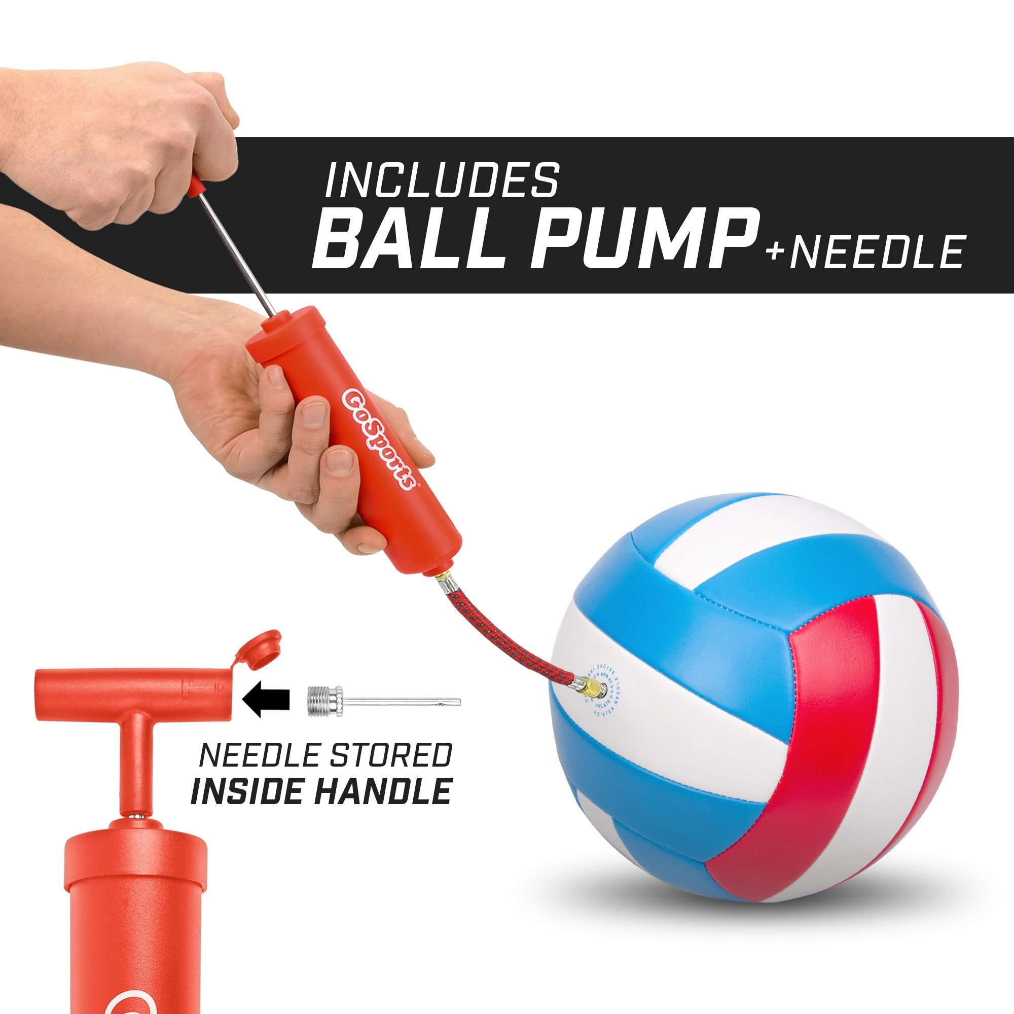 Gosports Soft Touch Recreational Volleyball - Regulation Size For Indoor Or Outdoor Play - Includes Ball Pump - Choose Between S
