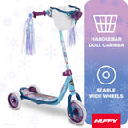 Huffy Disney Frozen 2 Toddler Scooter, Ideal for Ages 3+ Years Old, 3 Wheels, Handlebar Basket, Shimmering Streamers, Easy-Balan