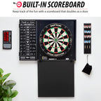 Viper By Gld Products Steadfast Dart Backboard With Shot King Sisal Board, Black