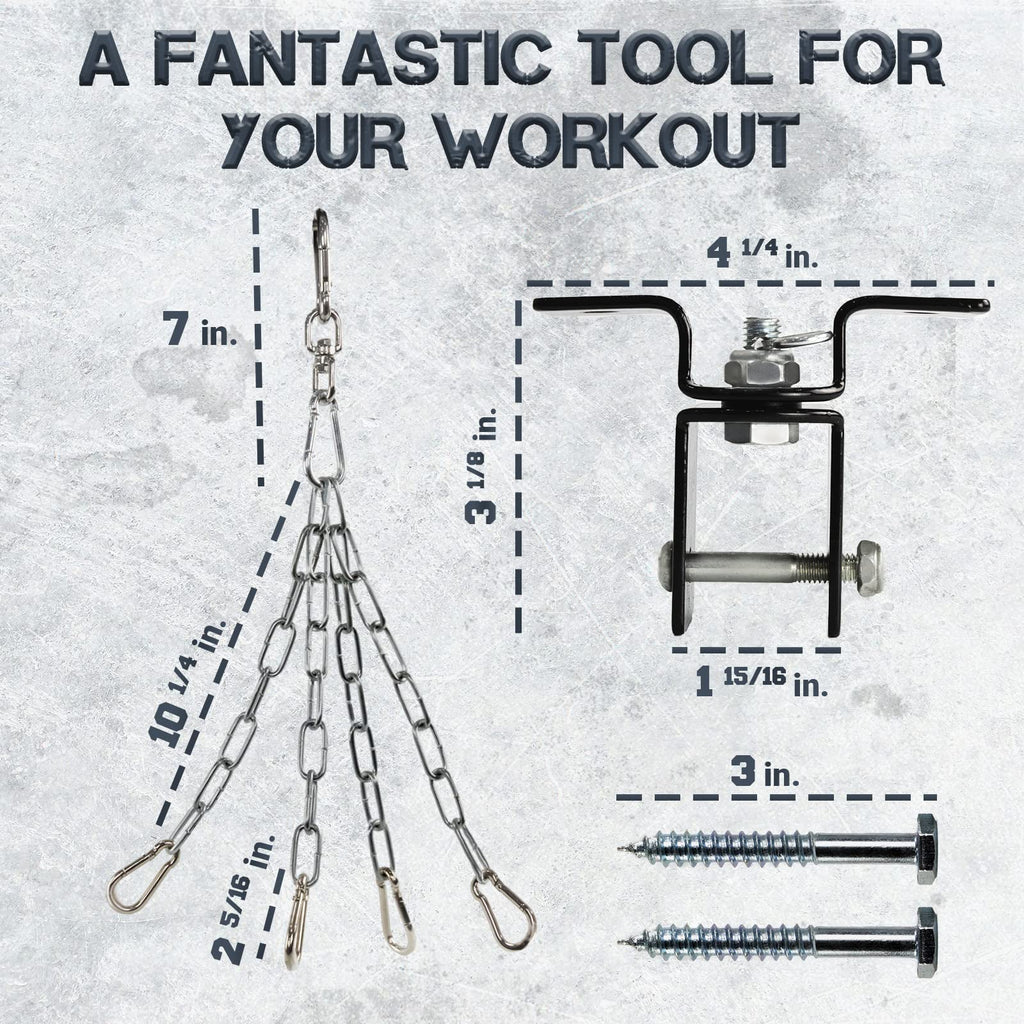 Yes4All, Heavy Duty Swing Hanger For Punching Bag - Heavy Bag Hanger - Bag Chain For Boxing Stand - Indoor Outdoor Playground Ha