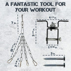 Yes4All, Heavy Duty Swing Hanger For Punching Bag - Heavy Bag Hanger - Bag Chain For Boxing Stand - Indoor Outdoor Playground Ha