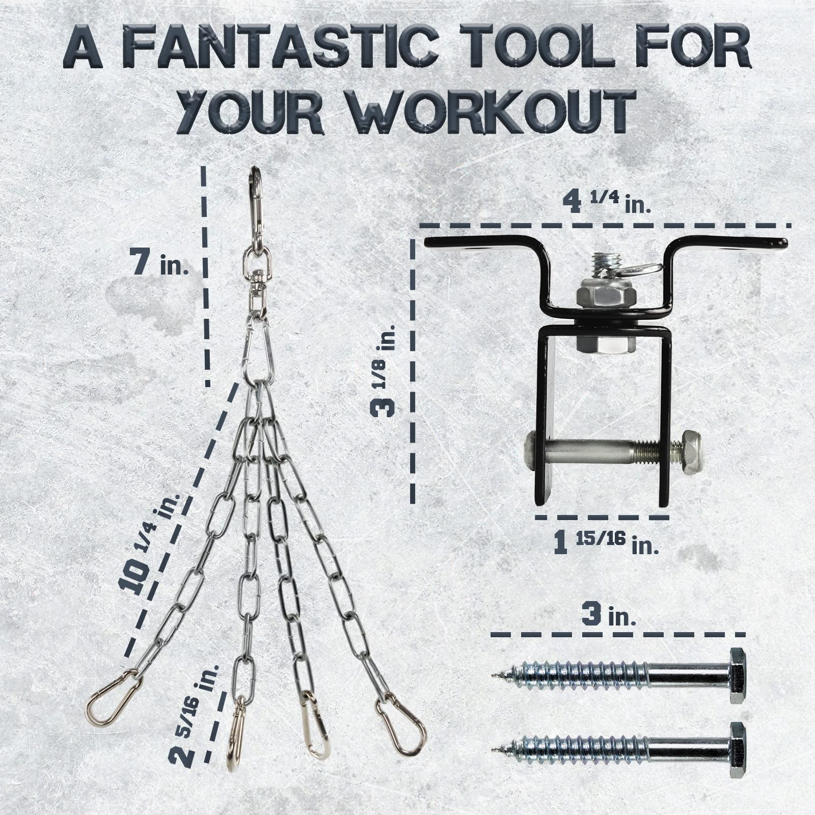 Yes4All, Heavy Duty Swing Hanger For Punching Bag - Heavy Bag Hanger - Bag Chain For Boxing Stand - Indoor Outdoor Playground Ha