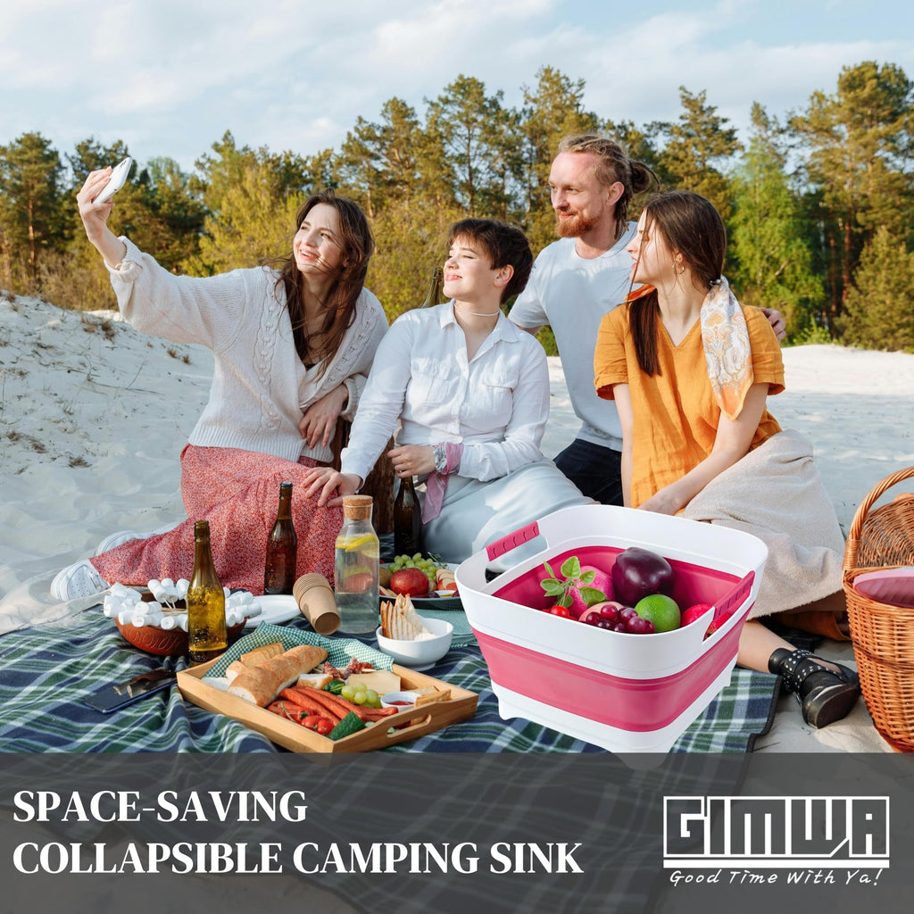 Gimwa Collapsible Dish Basin, Wash Basin For Baby Bottles, Foldable Wash Tub For Kitchen, Rv Camping Sink, Outdoor Kitchen, Stur