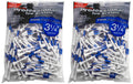 Pride Professional Tee System ProLength-Plus 3  Golf Tees, 135 Ct (Pack of 2)