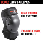 Triple Eight Saver Series Pad Set With Kneesavers, Elbowsavers And Wristsavers, Medium, Black