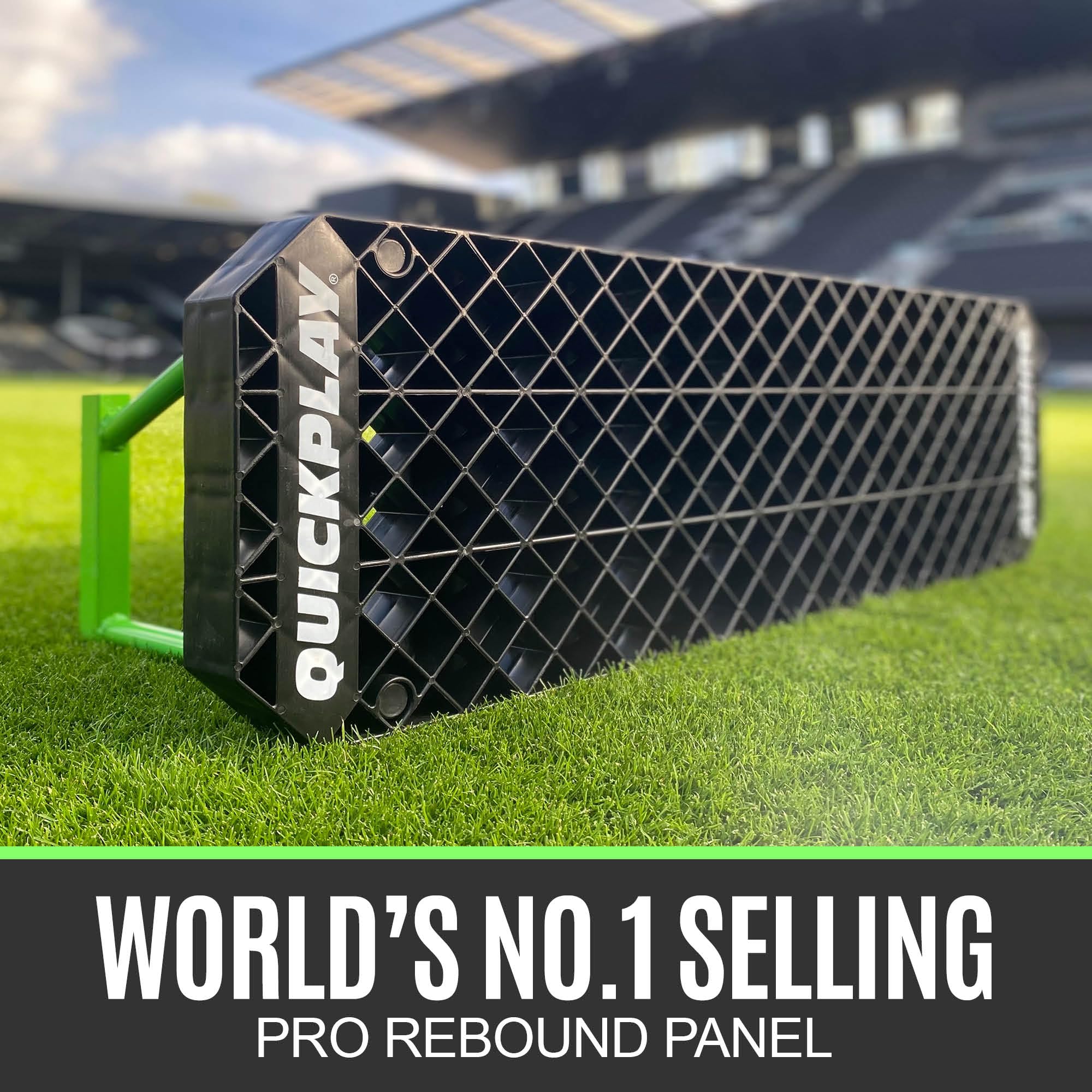 QuickPlay Replay Station XL 4-in-1 Soccer Rebounder Board - Portable Rebound Board for Backyard - Dual Surface, Dual Angle Socce