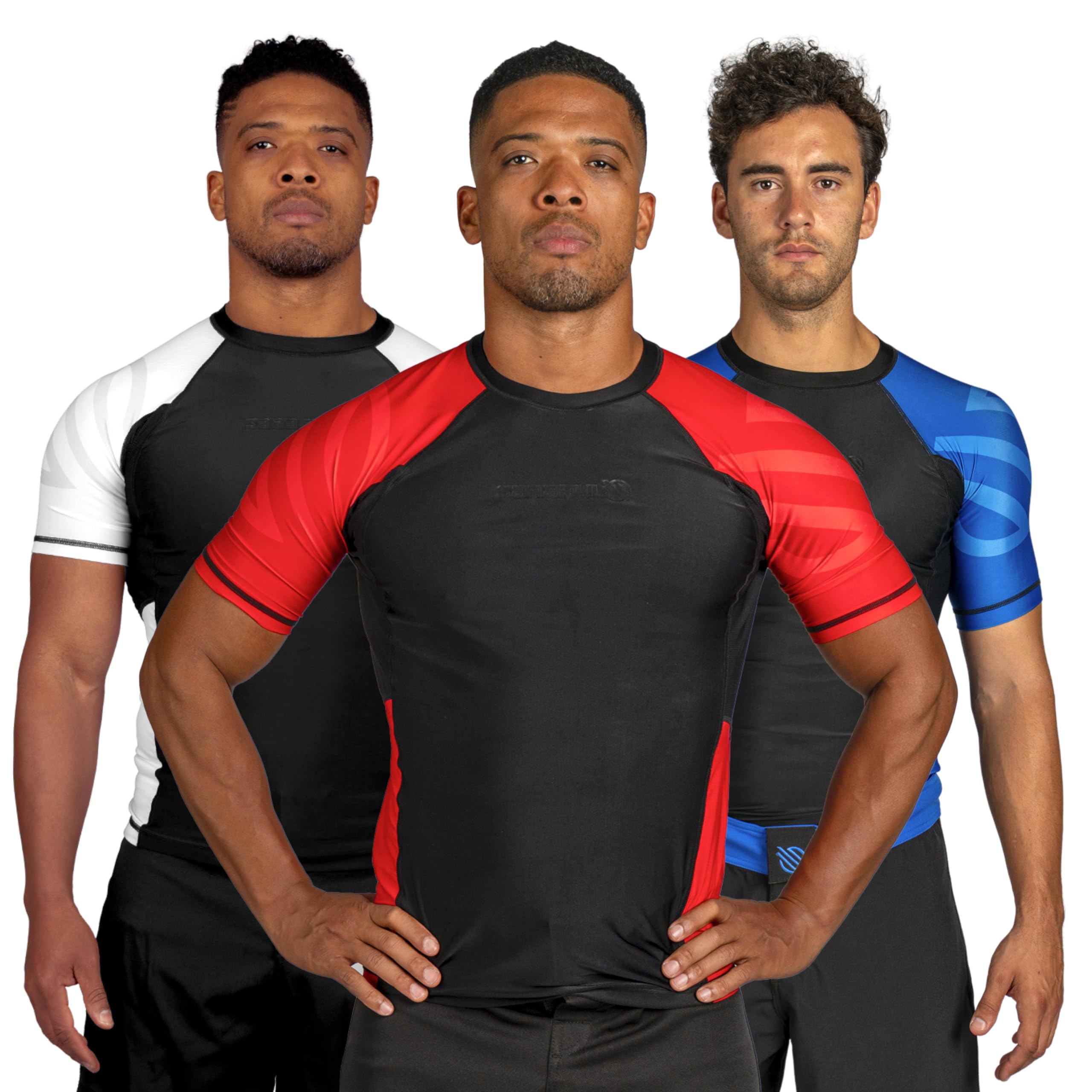 Sanabul Essential Short Sleeve Rash Guard Mma Bjj Wrestling Grappling Jiu Jitsu - Red, X-Large