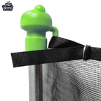 14Ft Trampoline Net Replacement With 6 Enclosure Pole Caps, Trampoline Replacement Enclosure Net Round Safty Uv-Resistant Weathe