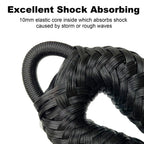 Bungee Dock Line Mooring Rope For Docking With Stainless Steel Clip Accessories For Boats Pwc, Built In Snubber, Kayak, Watercra