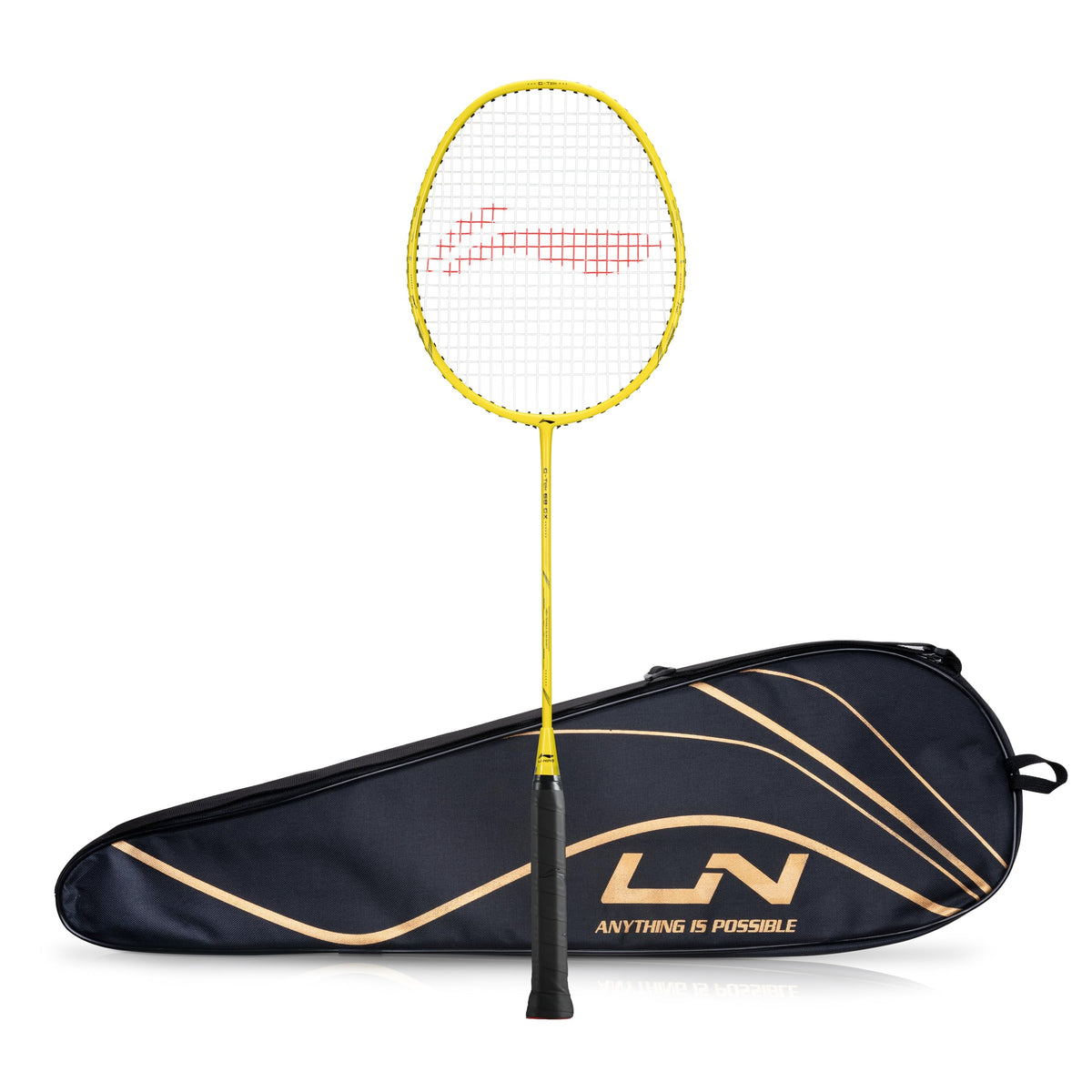 LiNing GTek 68 Gx (Aypp2865) Graphite Strung Badminton Racquet , Black/Green, S1 , 88 Grams , 2224 Lbs