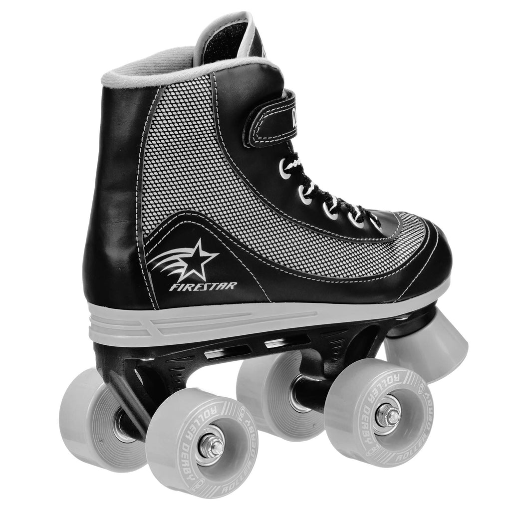 Roller Derby Youth Boys Firestar Roller Skate, Size 4, Black/Gray