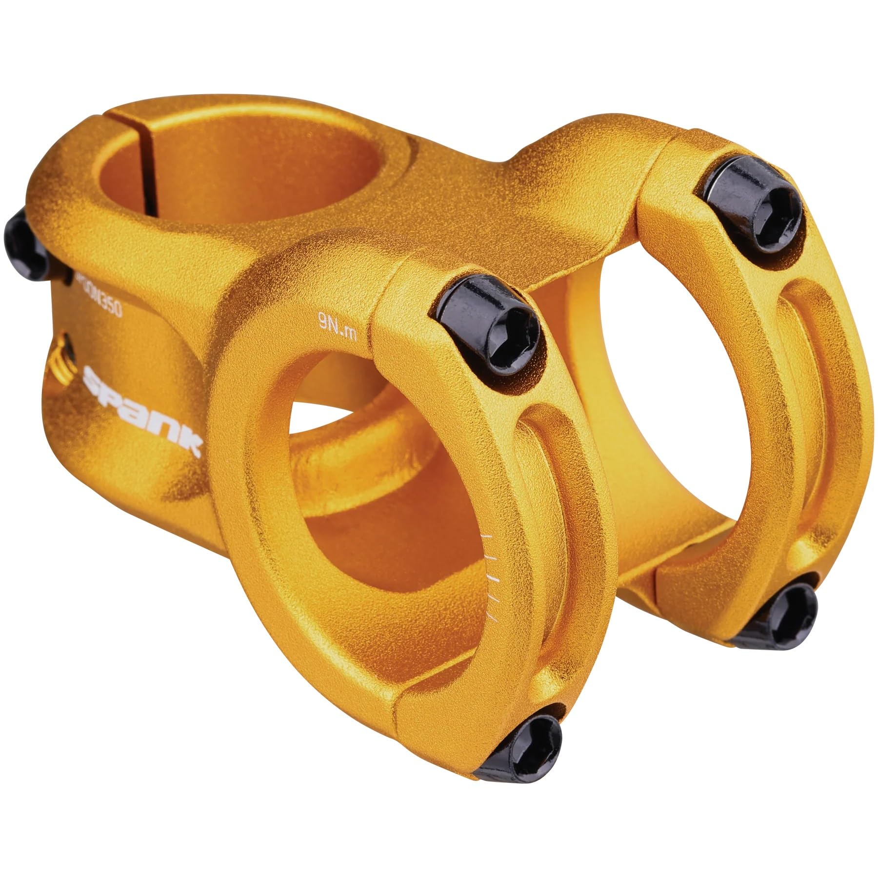 Spank Spoon 350 Stem,Gold,45Mm Chamfered Bar Clamp, Ultra-Short Stack Height, Bicycle Stem, Ideal For Astm 5, All Mountain, Endu