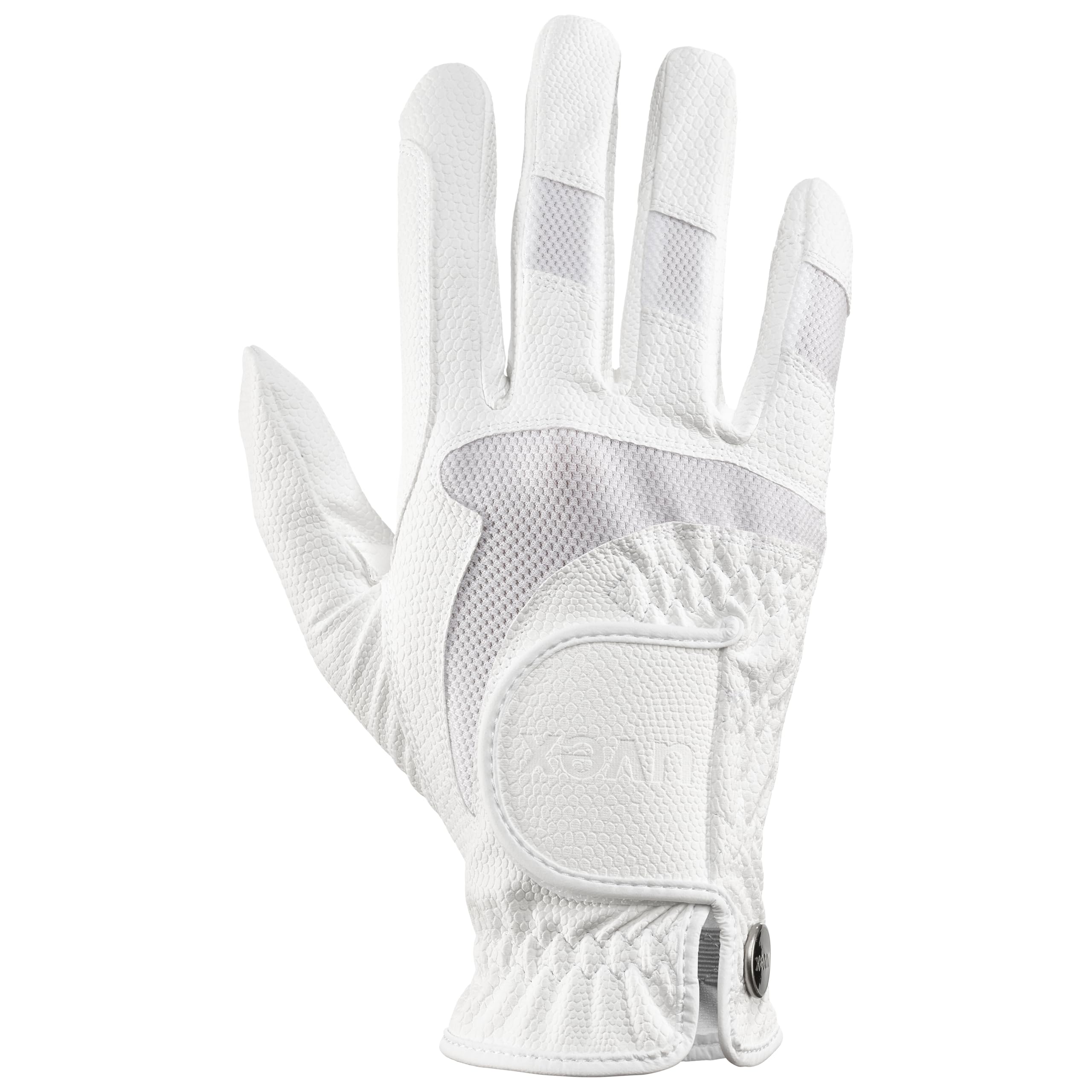 Uvex i-Performance 2 Horse Riding Gloves for Women & Men, White, 7.5 - Stretchable, Breathable & with Touchscreen Capability
