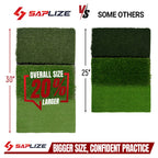 Saplize 30''X15'' Foldable 3-In-1 Golf Hitting Mat, Tight Lie, Rough And Fairway For Driving, Chipping, And Putting Training, Po