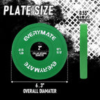 Everymate Change Weight Plates 2.5Lb Fractional Plate Olympic Bumper Plates For Cross Training And Olympic Weightlifting, 2.5Lb