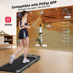 Deerrun Walking Pad Treadmill - 2.2Hp Smart App Fun Exercise Under Desk Treadmill, Led Display & Remote Control, Knee-Protective