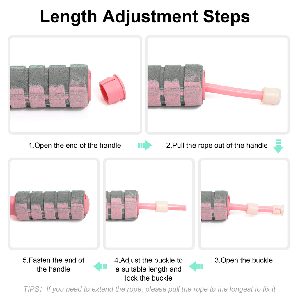 Aplugtek Jump Rope, Training Ropeless Skipping Rope For Fitness, Adjustable Weighted Cordless Jump Rope For Men Women Kids