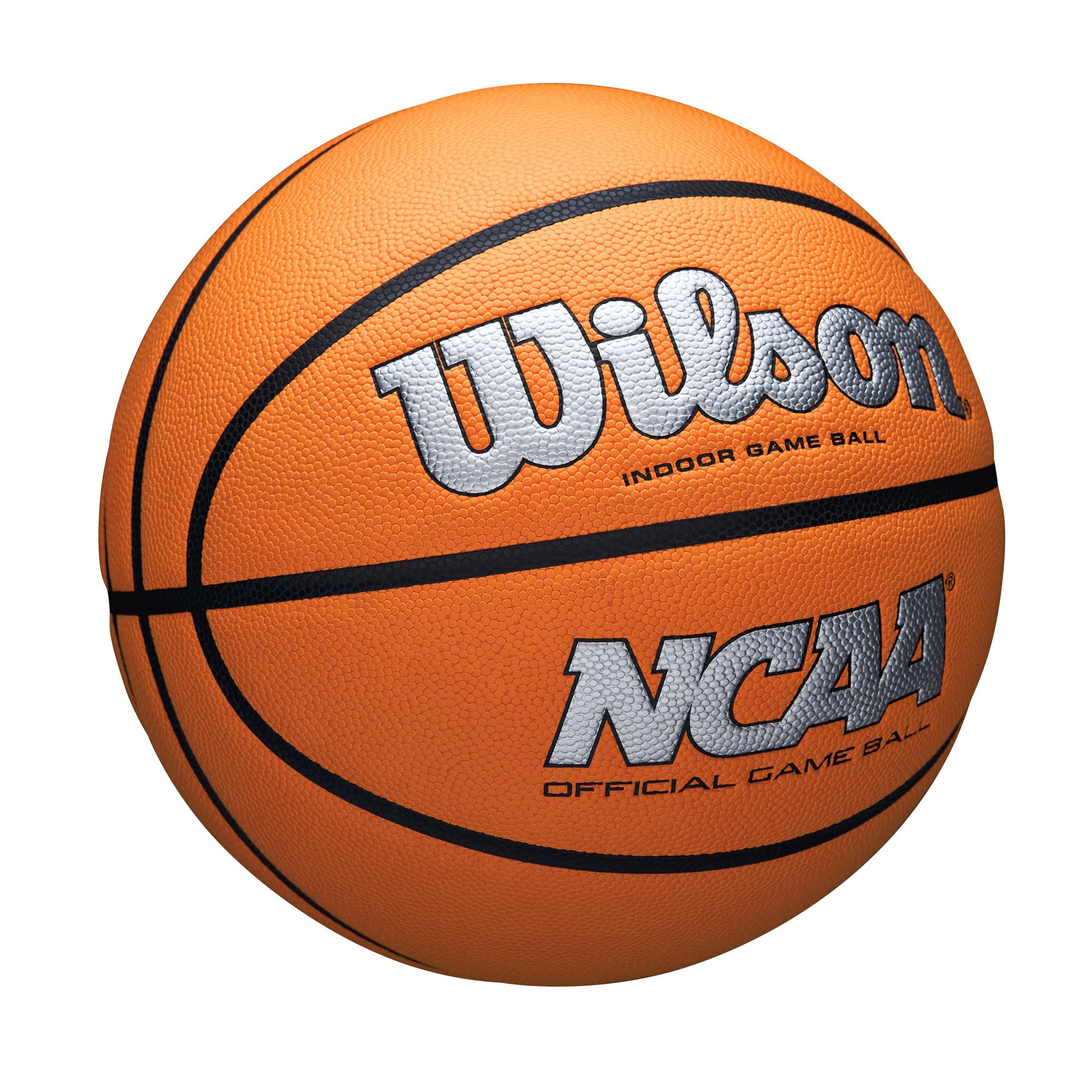 Wilson Ncaa Evo Nxt Official Indoor Game Basketball - Silver/Orange, Size 7-29.5''