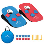 Himal Collapsible Portable Cornhole Game Boards 10 Cornhole Bean Bags Cornhole Set Tic Tac Toe Game 2 Games On 1 Board (2 X 1-Fe