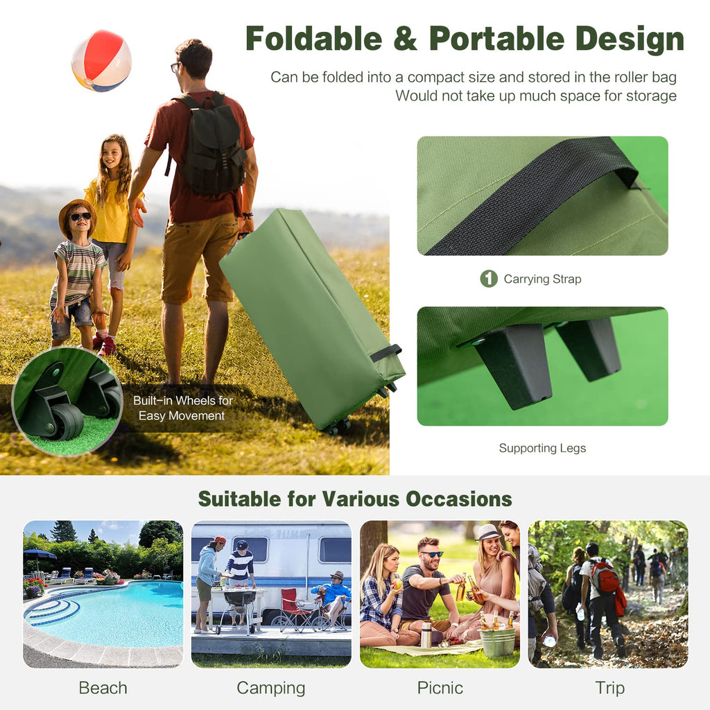 Dortala 2-Person Tent Cot, Foldable Camping Tent W/Air Mattress & Sleeping Bag, Elevated Camping Tent W/Waterproof & Uv-Resistan