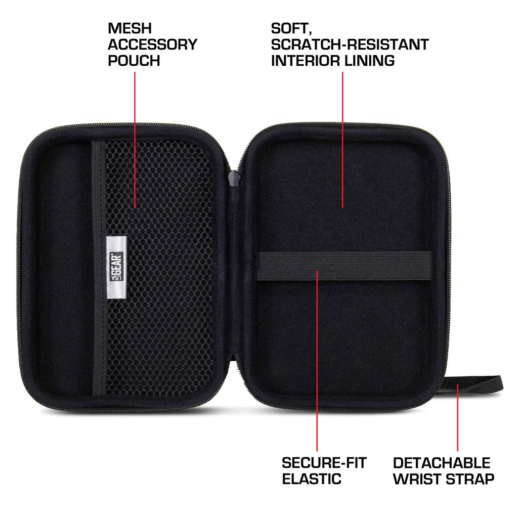Usa Gear Golf Launch Monitor Case, Swing Caddie Hard Case With Scratch Resistant Interior, Water Resistant Exterior - Compatible