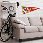 Rico Industries Nfl Football Kansas City Chiefs Primary 12'' X 30'' Felt Wall D  Cor Pennant - Great For Home/Bed Room/Man Cave