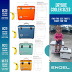 Engel Uc7 7.5Qt Leak-Proof, Air Tight, Drybox Cooler And Small Hard Shell Lunchbox For Men And Women In Tan