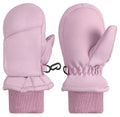 Nice Caps Kids Toddler Girls Waterproof Mittens - Thinsulate Wrap Snow Gloves Baby (Pink, 1-2 Years)