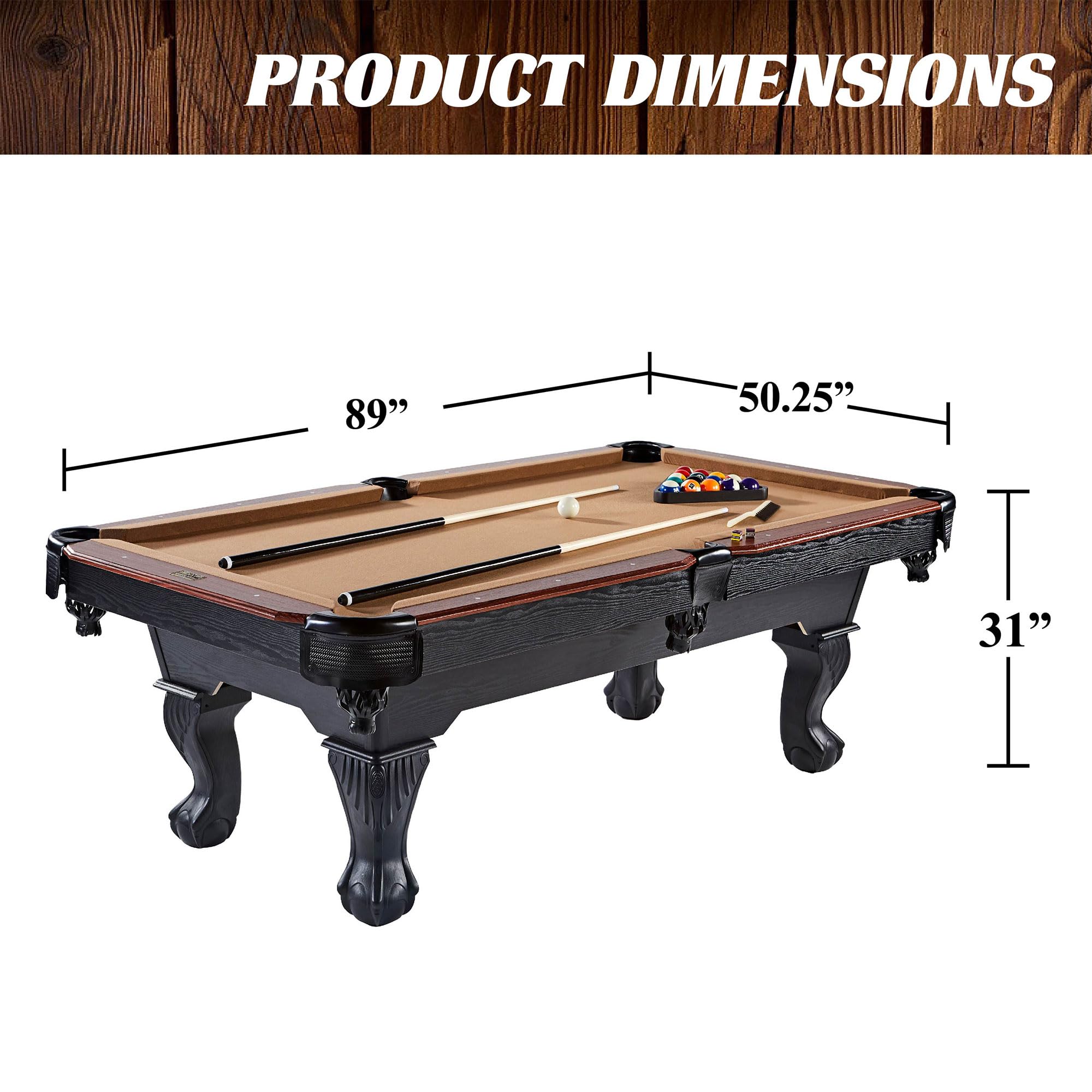 Barrington Billiards 7.5' Belmont Drop Pocket Table With Pool Ball And Cue Stick Set