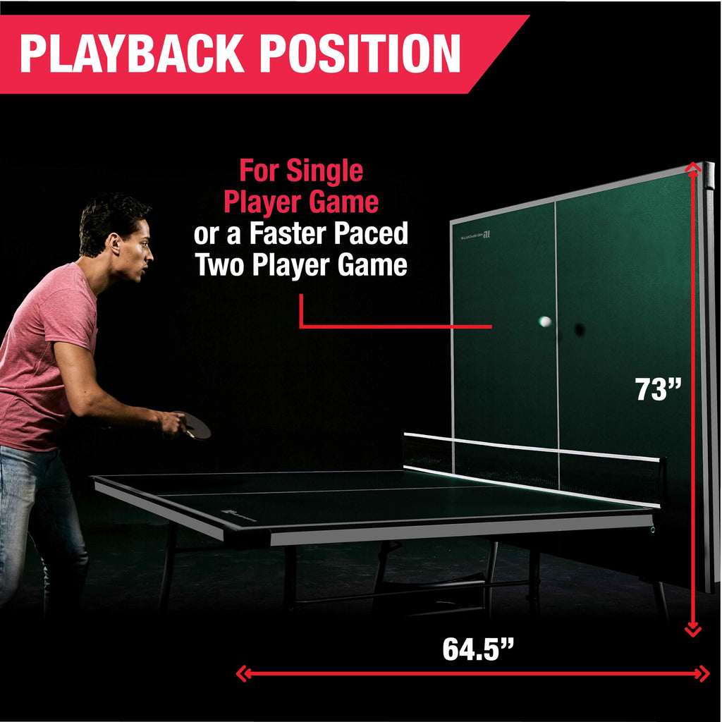 MD Sports Table Tennis Set, Regulation Ping Pong Table with Net, Paddles and Balls (8 Pieces) - Green and White