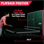 MD Sports Table Tennis Set, Regulation Ping Pong Table with Net, Paddles and Balls (8 Pieces) - Green and White