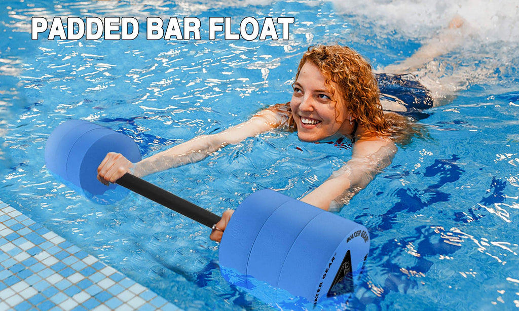 Water Gear Eco Bar Float - Water Fitness And Pool Exercise - Great For Upper Body And Minimum Stress Training - Padded