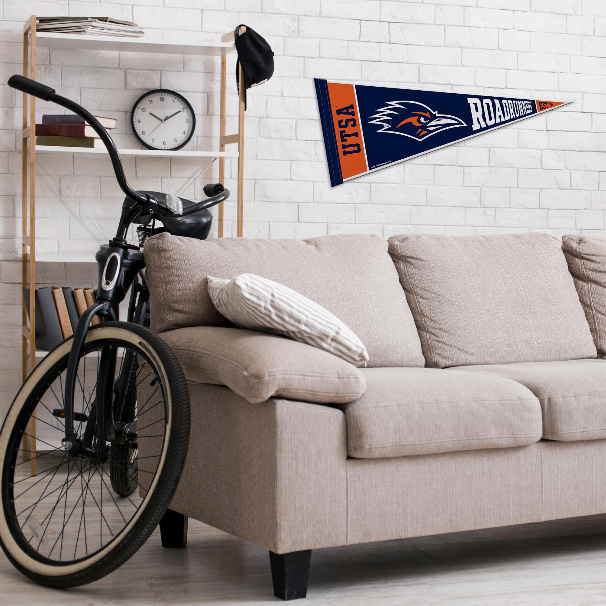 Rico Industries Ncaa Texas-San Antonio Roadrunners - Utsa Rally 12'' X 30'' Felt Wall D  Cor Pennant - Great For Home/Bed Room/M