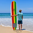 WAVESTORM Classic Soft Top Foam 8ft Surfboard (Rasta