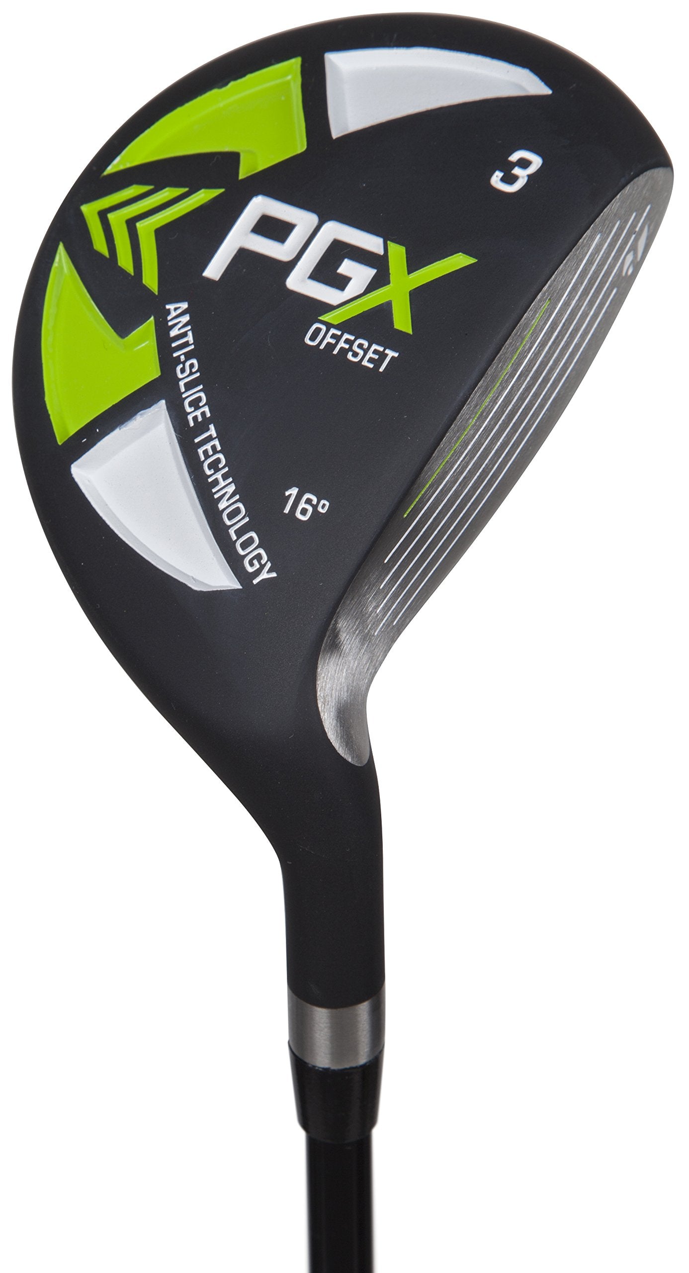 Pinemeadow Golf Mens 12392 PGX Offset 3 Wood Driver, Black/Green, Right Hand
