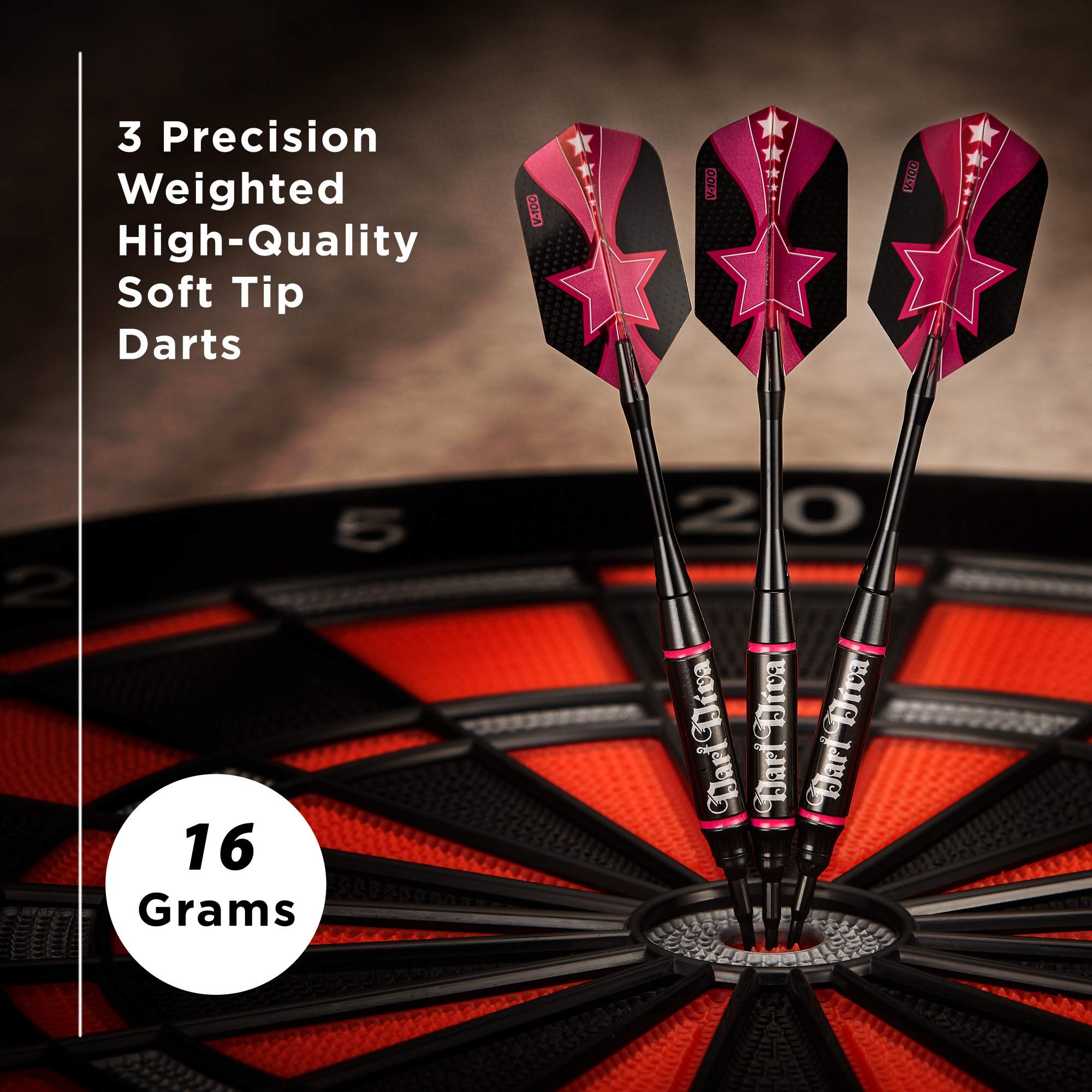 Viper Vanity Soft Tip Darts With Storage/Travel Case: Dart Diva, 16 Grams