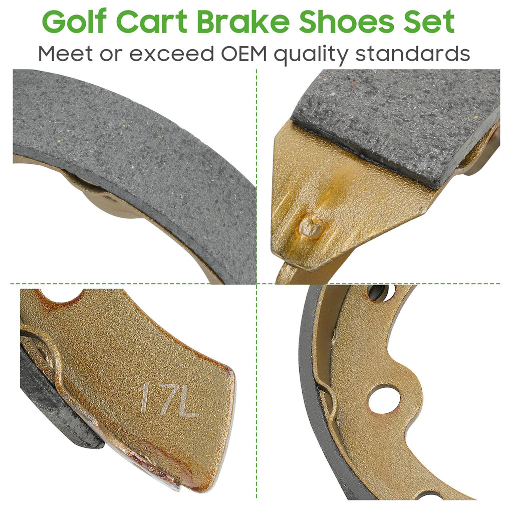 10L0L Set Of 4 Golf Cart Brake Shoes For Club Car Ds G&E 1981-1994 1011463
