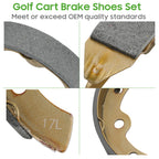 10L0L Set Of 4 Golf Cart Brake Shoes For Club Car Ds G&E 1981-1994 1011463